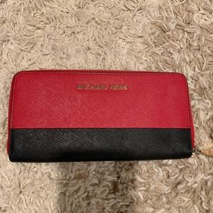 Micheal Kors Black and Red Wallet